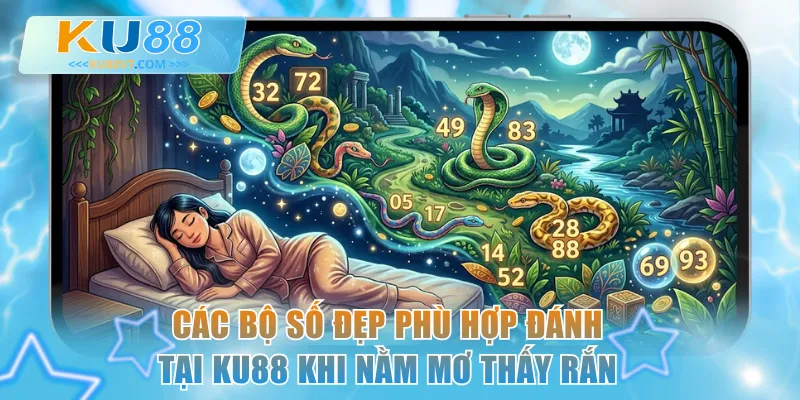 Các bộ số đẹp phù hợp đánh tại KU88 khi nằm mơ thấy rắn