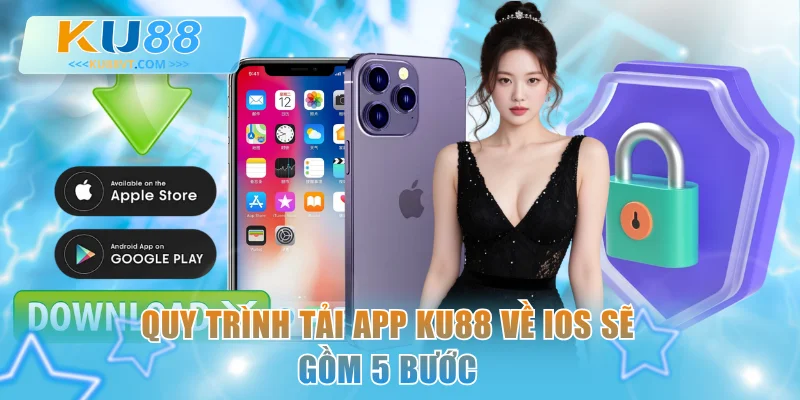 Quy trình tải app KU88 về IOS sẽ gồm 5 bước